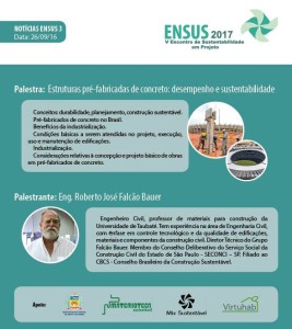 Palestra confirmada na área de Arquitetura e Engenharia